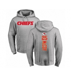 Kansas City Chiefs #25 LeSean McCoy Ash Backer Pullover Hoodie