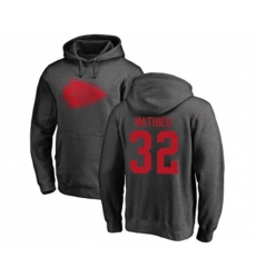 Kansas City Chiefs #32 Tyrann Mathieu Ash One Color Pullover Hoodie