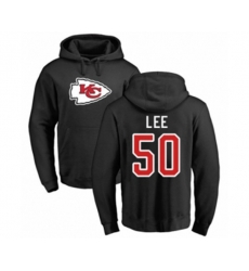 Kansas City Chiefs #50 Darron Lee Black Name & Number Logo Pullover Hoodie