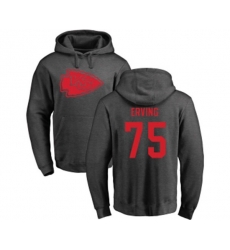 Kansas City Chiefs #75 Cameron Erving Ash One Color Pullover Hoodie
