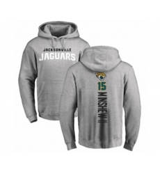 Jacksonville Jaguars #15 Gardner Minshew II Ash Backer Pullover Hoodie