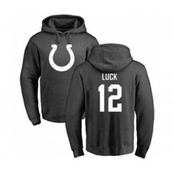 Indianapolis Colts #12 Andrew Luck Ash One Color Pullover Hoodie