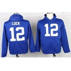 Indianapolis Colts #12 Andrew  luck blue[pullover hooded sweatshirt]