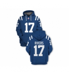 Indianapolis Colts #17 Philip Rivers 2021 Blue Pullover Football Hoodie