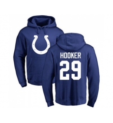Indianapolis Colts #29 Malik Hooker Royal Blue Name & Number Logo Pullover Hoodie