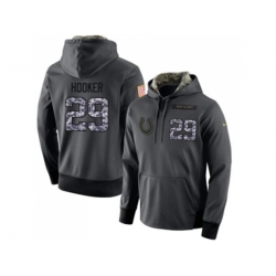 Indianapolis Colts #29 Malik Hooker Stitched Black Anthracite Salute to Service Player Performance Hoodie