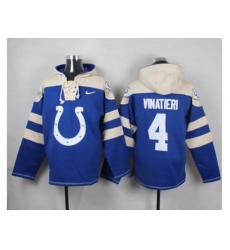 Indianapolis Colts #4 Adam Vinatieri Royal Blue Player Pullover NFL Hoodie