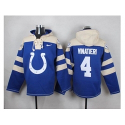 Indianapolis Colts #4 Adam Vinatieri Royal Blue Player Pullover NFL Hoodie