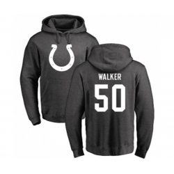 Indianapolis Colts #50 Anthony Walker Ash One Color Pullover Hoodie