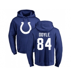 Indianapolis Colts #84 Jack Doyle Royal Blue Name & Number Logo Pullover Hoodie