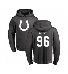 Indianapolis Colts #96 Denico Autry Ash One Color Pullover Hoodie