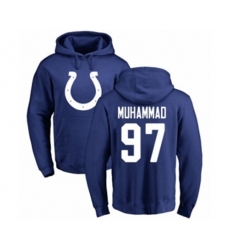 Indianapolis Colts #97 Al-Quadin Muhammad Royal Blue Name & Number Logo Pullover Hoodie