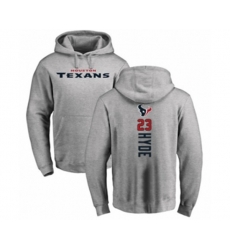 Houston Texans #23 Carlos Hyde Ash Backer Pullover Hoodie