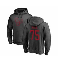 Houston Texans #75 Matt Kalil Ash One Color Pullover Hoodie