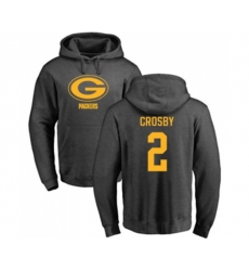 Green Bay Packers #2 Mason Crosby Ash One Color Pullover Hoodie
