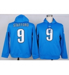 Detroit Lions #9 Matthew Stafford blue[pullover hooded sweatshirt]