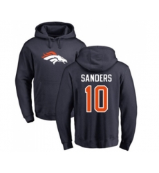 Denver Broncos #10 Emmanuel Sanders Navy Blue Name & Number Logo Pullover Hoodie