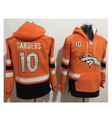Denver Broncos #10 Emmanuel Sanders Orange Navy Blue Name & Number Pullover NFL Hoodie
