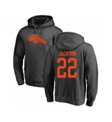 Denver Broncos #22 Kareem Jackson Ash One Color Pullover Hoodie