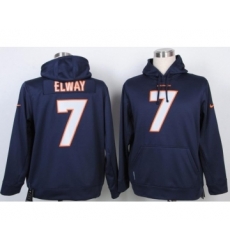 Denver Broncos #7 john elway blue[pullover hooded sweatshirt]