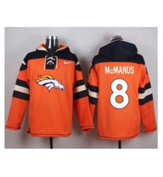 Denver Broncos #8 Brandon McManus Orange Player Pullover Hoodie Denver Broncos #8 Brandon McManus Orange Player Pullover Hoodie