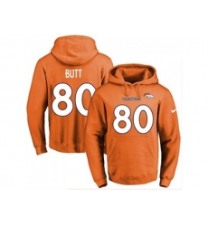 Denver Broncos #80 Jake Butt Orange Name & Number Pullover NFL Hoodie