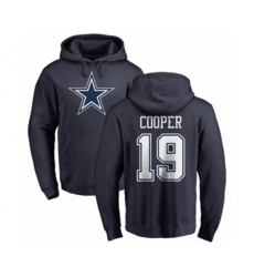 Dallas Cowboys #19 Amari Cooper Navy Blue Name & Number Logo Pullover Hoodie
