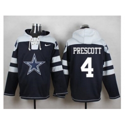 Dallas Cowboys #4 Dak Prescott Navy Blue Player Pullover NFL Hoodie