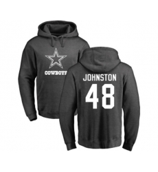 Dallas Cowboys #48 Daryl Johnston Ash One Color Pullover Hoodie