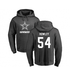 Dallas Cowboys #54 Chuck Howley Ash One Color Pullover Hoodie