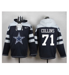Dallas Cowboys #71 Lael Collins Navy Blue Player Pullover Hoodie