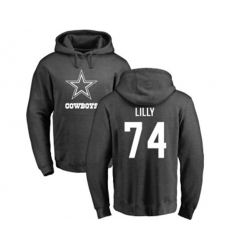 Dallas Cowboys #74 Bob Lilly Ash One Color Pullover Hoodie