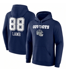 Dallas Cowboys #88 CeeDee Lamb Navy Team Wordmark Player Name & Number Pullover Hoodie