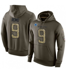 Dallas Cowboys #9 Tony Romo Green Salute To Service Mens Pullover Hoodie Dallas Cowboys #9 Tony Romo Green Salute To Service Mens Pullover Hoodie