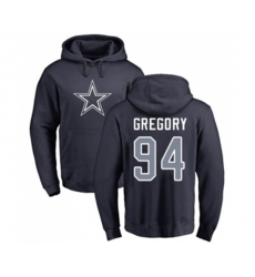 Dallas Cowboys #94 Randy Gregory Navy Blue Name & Number Logo Pullover Hoodie