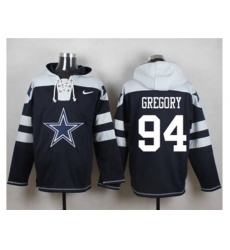 Dallas Cowboys #94 Randy Gregory Navy Blue Player Pullover Hoodie