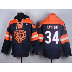 Chicago Bears #34 payton orange-blue-1[pullover hooded sweatshirt]