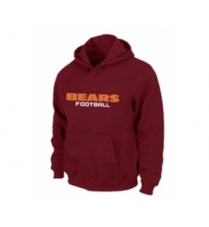 Chicago Bears Authentic font Pullover Hoodie Red