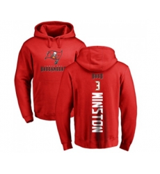 Tampa Bay Buccaneers #3 Jameis Winston Red Backer Pullover Hoodie