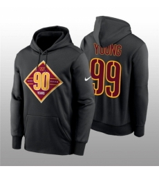 Washington Commanders #99 Chase Young Black 90th Anniversary Performance Pullover Hoodie