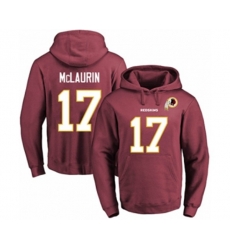 Washington Redskins #17 Terry McLaurin Red Name & Number Pullover Hoodie