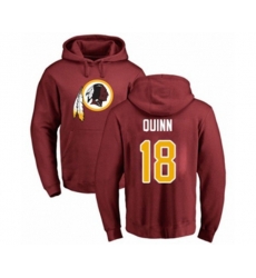 Washington Redskins #18 Trey Quinn Maroon Name & Number Logo Pullover Hoodie