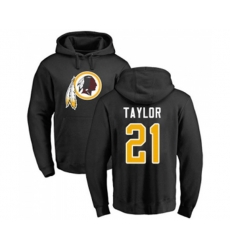 Washington Redskins #21 Sean Taylor Black Name & Number Logo Pullover Hoodie