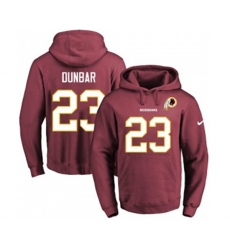 Washington Redskins #23 Quinton DuBasketballr Burgundy Red Name & Number Pullover Hoodie
