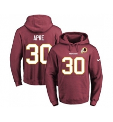Washington Redskins #30 Troy Apke Burgundy Red Name & Number Pullover Hoodie