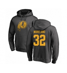 Washington Redskins #32 Jimmy Moreland Ash One Color Pullover Hoodie