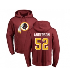 Washington Redskins #52 Ryan Anderson Maroon Name & Number Logo Pullover Hoodie