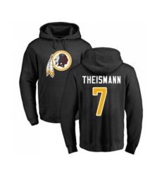 Washington Redskins #7 Joe Theismann Black Name & Number Logo Pullover Hoodie