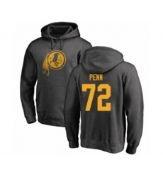 Washington Redskins #72 Donald Penn Ash One Color Pullover Hoodie