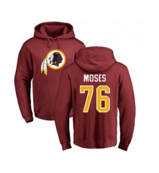 Washington Redskins #76 Morgan Moses Maroon Name & Number Logo Pullover Hoodie